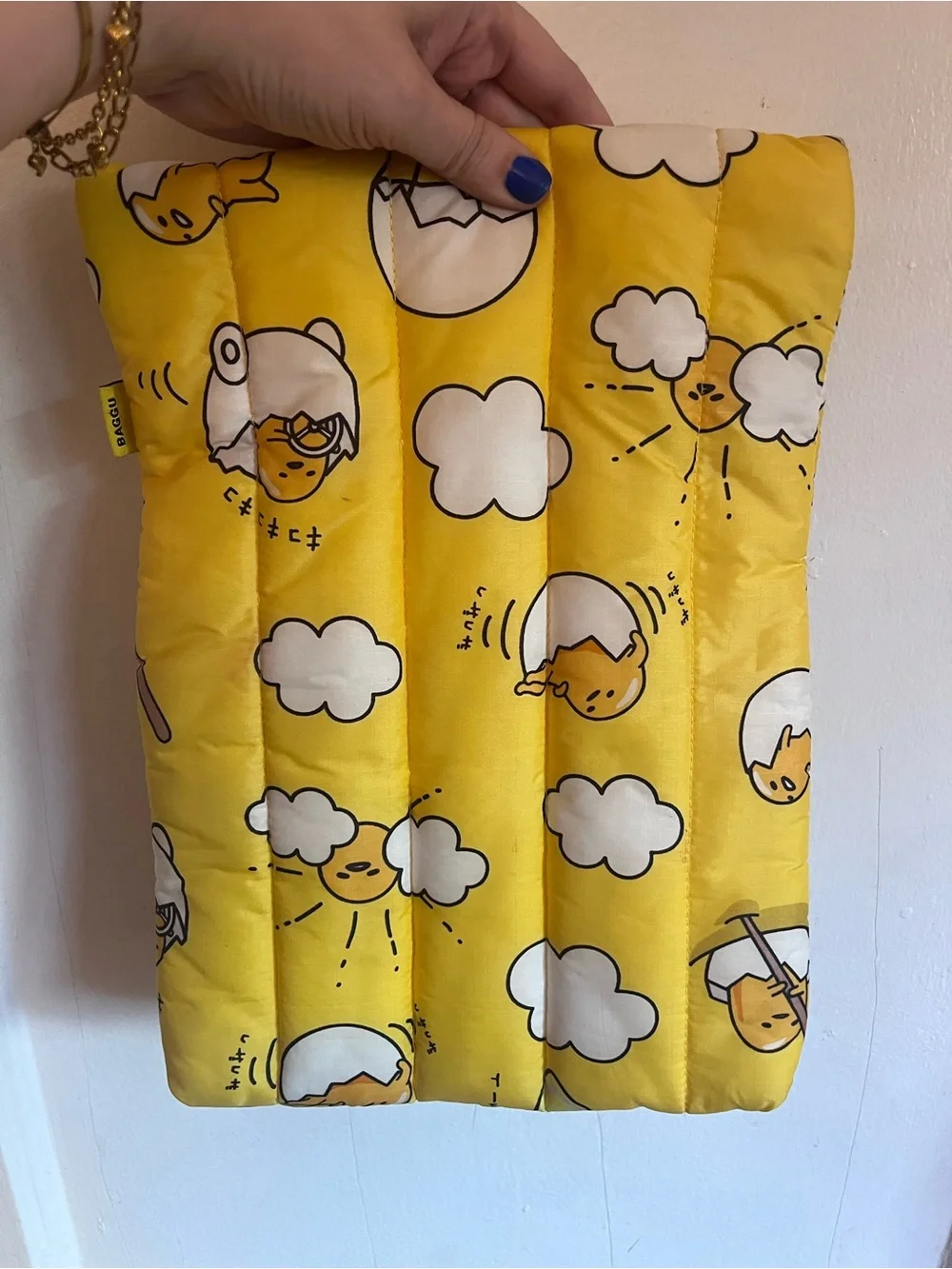 Baggu Gudetama laptop tablet sleeve 13”/14”